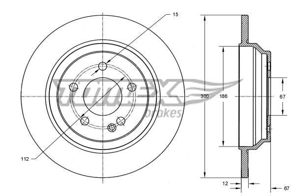 Brzdový kotouč TOMEX Brakes